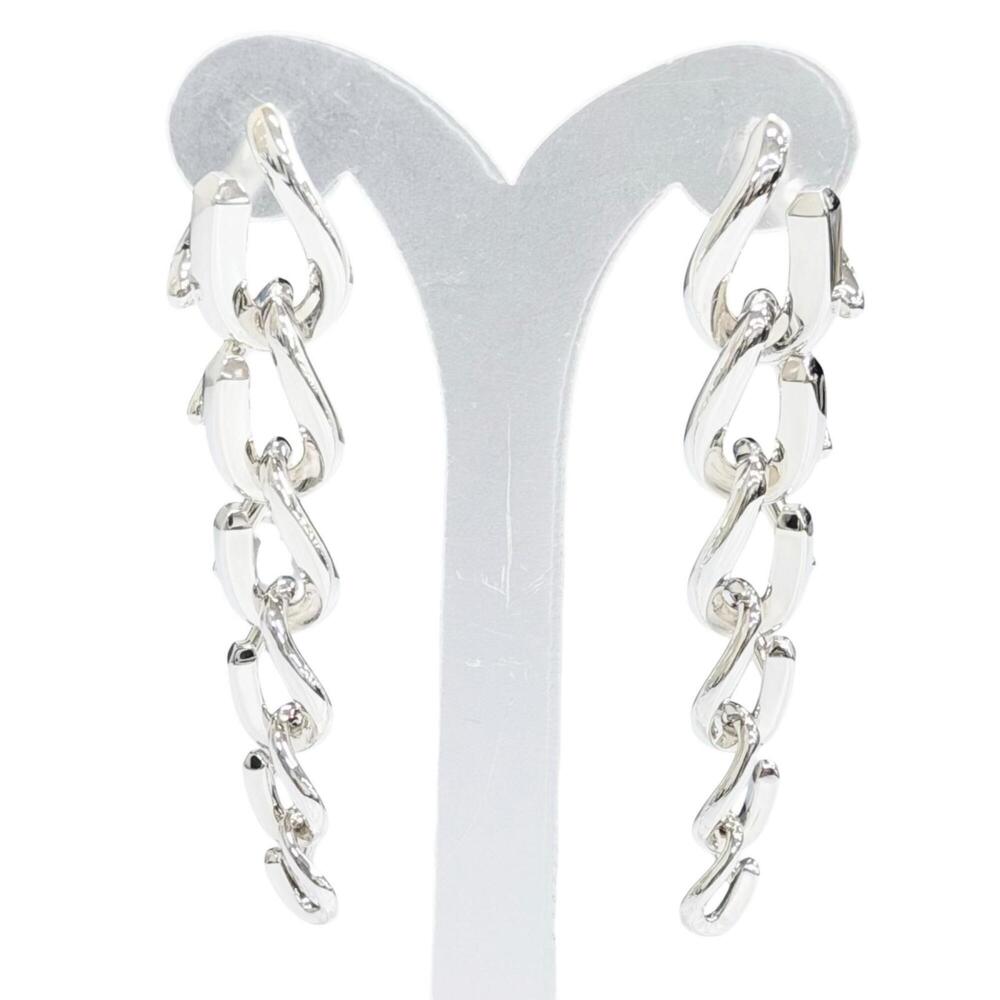 TIFFANY&Co. Tiffany Forge Drop Link AG925 High Polish Earrings, Pair, Silver,...
